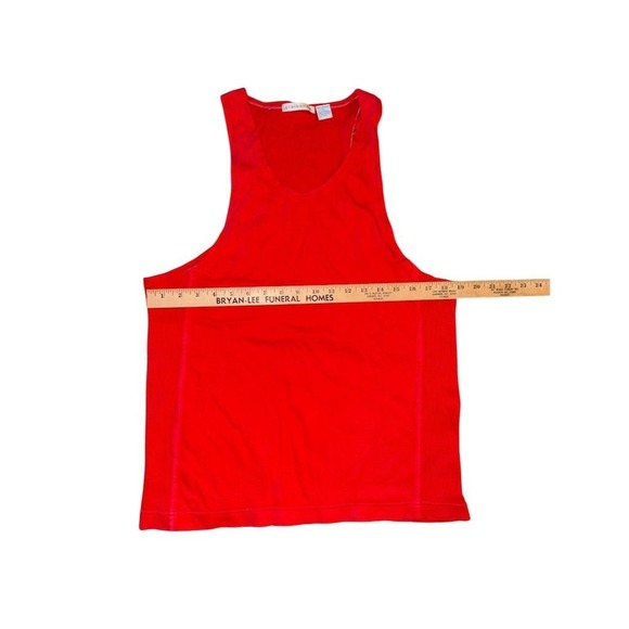 Claiborne Women's Red Sleeveless Racerback Tank Top Size XL vintage stretchy - Picture 3 of 4
